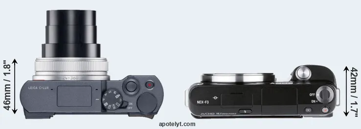 Compare C-LUX versus NEX-F3 top