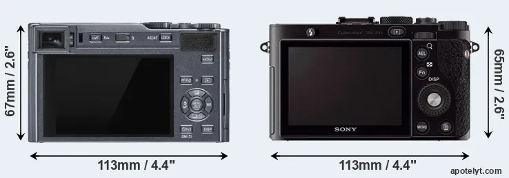 Comparison C-LUX or RX1 rear