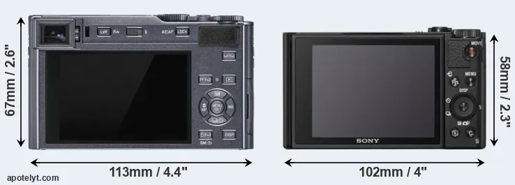 Comparison C-LUX or WX800 rear