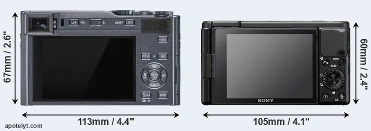 Comparison C-LUX or ZV-1 rear