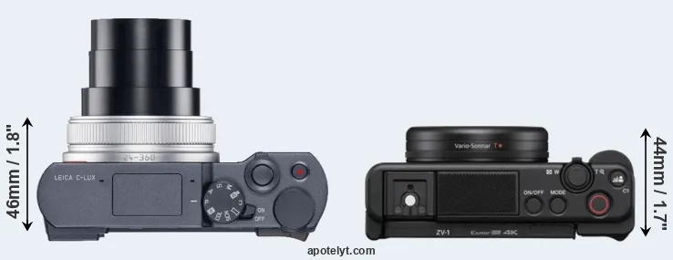 Compare C-LUX versus ZV-1 top