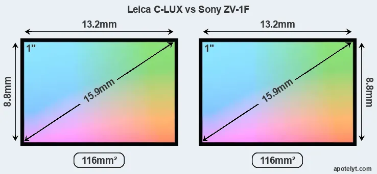 Leica C-LUX and Sony ZV-1F sensor measures