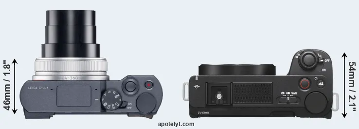 Compare C-LUX versus ZV-E10 II top