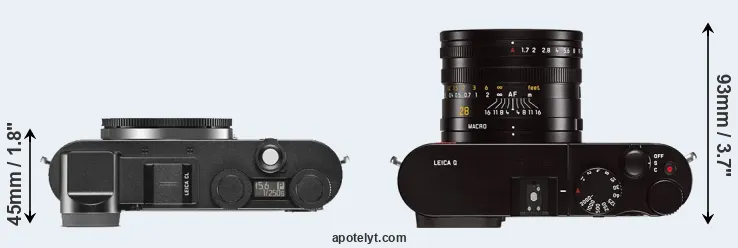Compare CL versus Q Typ 116 top