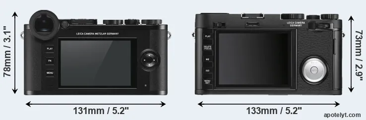 Comparison CL or X Vario rear