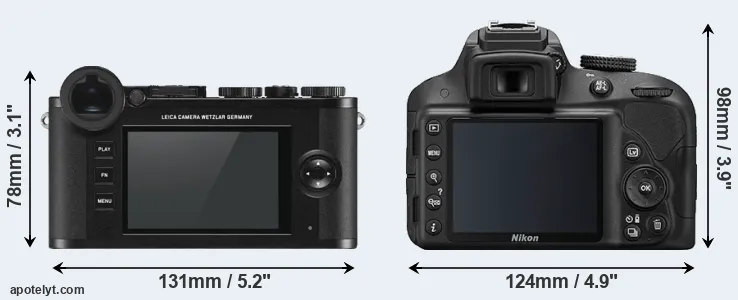Comparison CL or D3300 rear