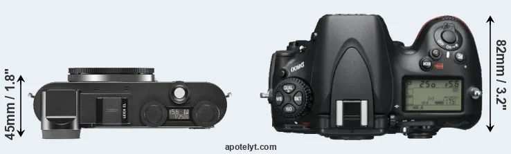 Compare CL versus D800 top
