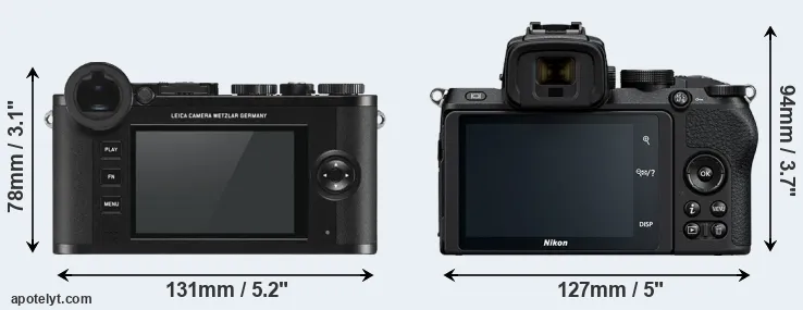 Comparison CL or Z50 rear