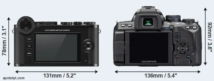 Comparison CL or E-510 rear