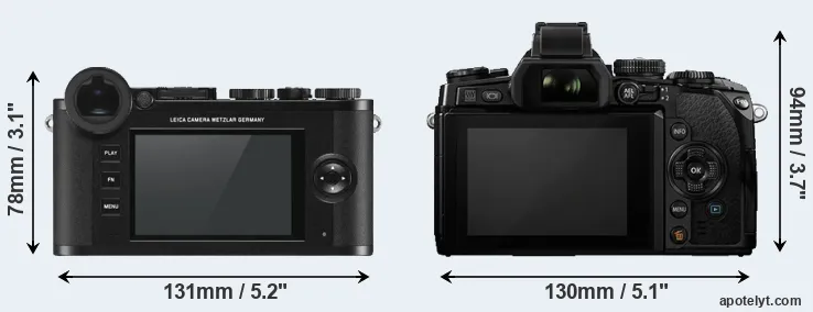 Comparison CL or E-M1 rear