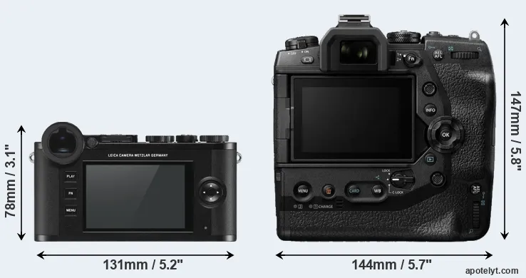 Comparison CL or E-M1X rear