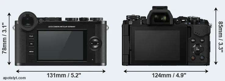 Comparison CL or E-M5 II rear