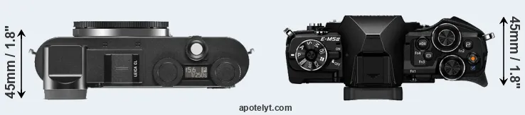 Compare CL versus E-M5 II top