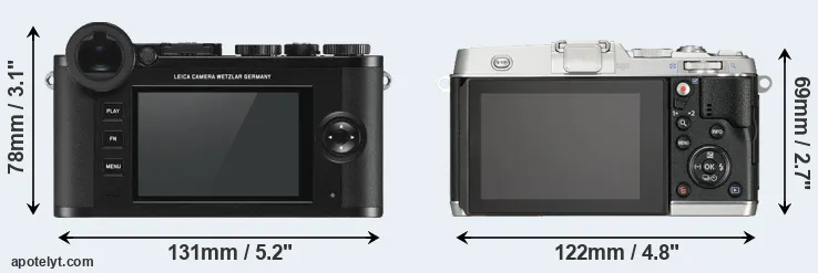 Comparison CL or E-P5 rear