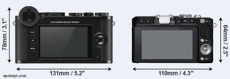 Comparison CL or E-PL3 rear