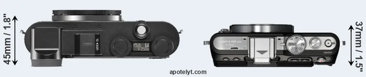 Compare CL versus E-PL3 top
