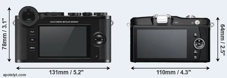 Comparison CL or E-PM1 rear