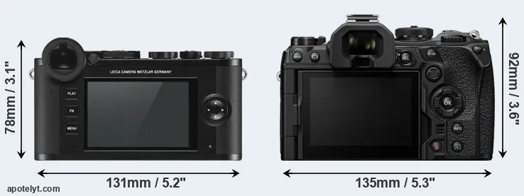 Comparison CL or OM-1 rear
