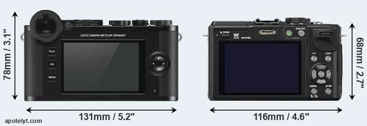 Comparison CL or GX1 rear