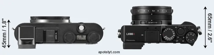 Compare CL versus LX100 II top