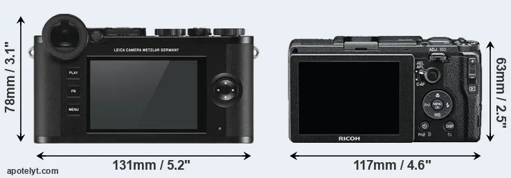 Comparison CL or GR II rear