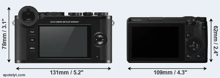 Comparison CL or GR III rear