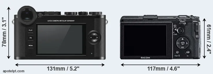 Comparison CL or GR rear
