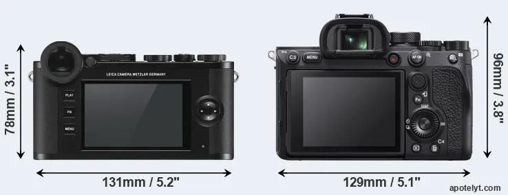 Comparison CL or A7R IVA rear