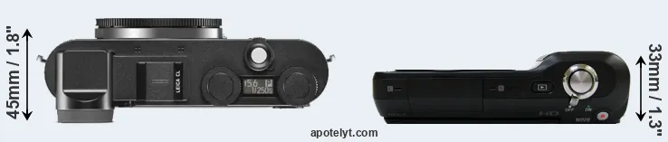 Compare CL versus NEX-3 top