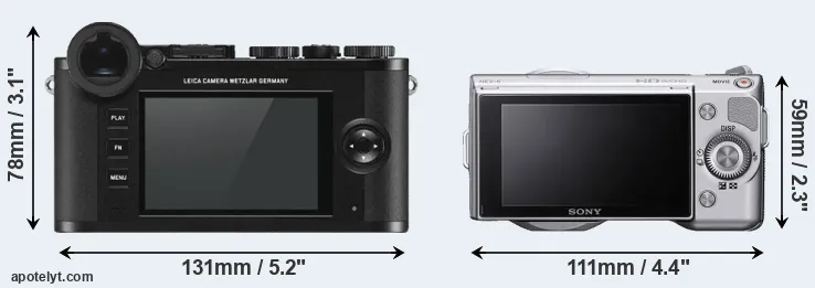 Comparison CL or NEX-5 rear