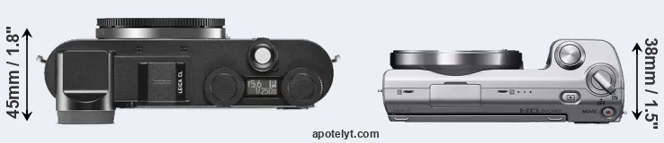 Compare CL versus NEX-5 top