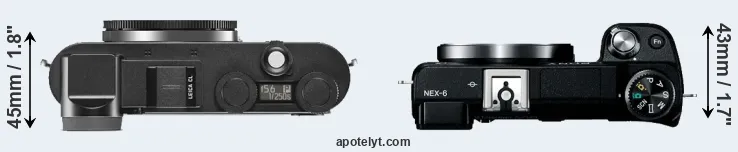 Compare CL versus NEX-6 top