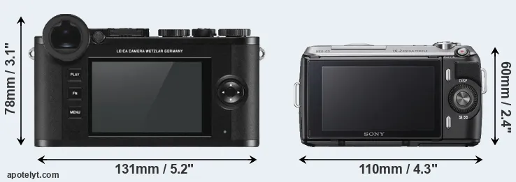Comparison CL or NEX-C3 rear