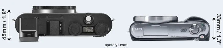 Compare CL versus NEX-C3 top