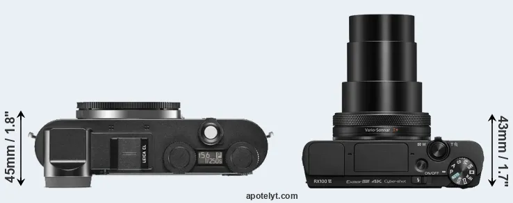 Compare CL versus RX100 VI top