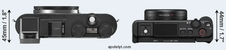 Compare CL versus ZV-1 top