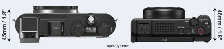 Compare CL versus ZV-1F top
