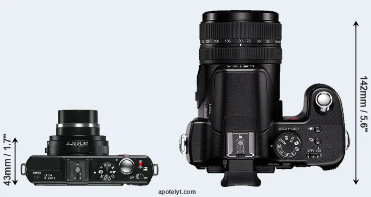 Compare D-LUX 5 versus V-LUX 1 top