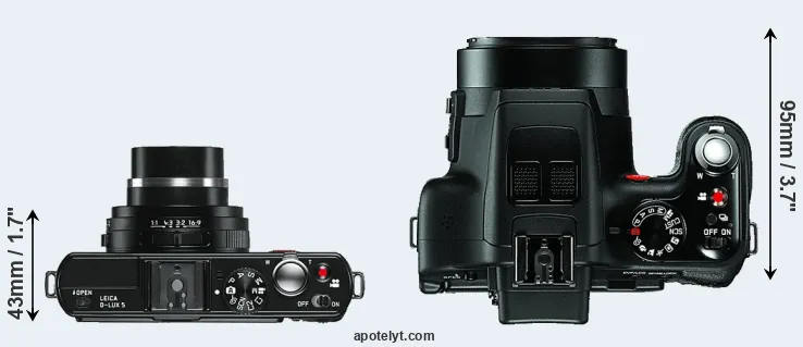Compare D-LUX 5 versus V-LUX 3 top