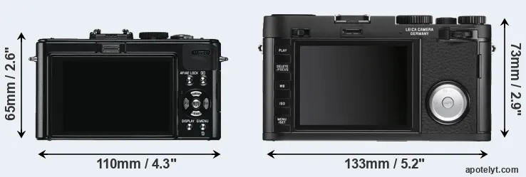 Comparison D-LUX 5 or X Vario rear