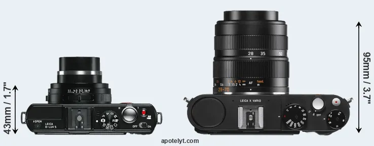 Compare D-LUX 5 versus X Vario top