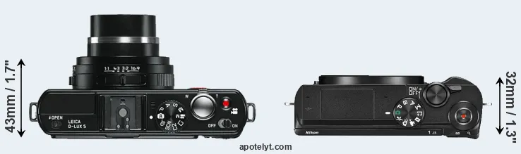 Compare D-LUX 5 versus J5 top
