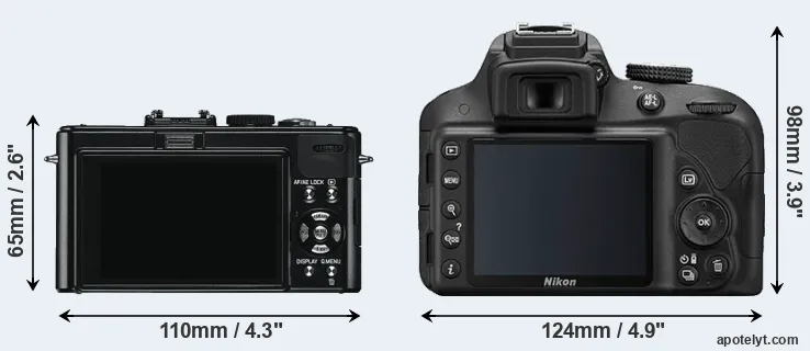 Comparison D-LUX 5 or D3300 rear