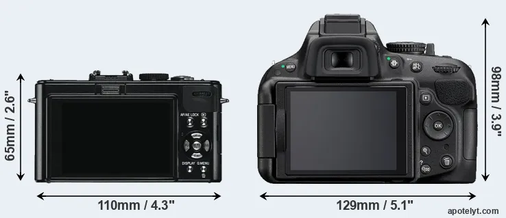 Comparison D-LUX 5 or D5200 rear