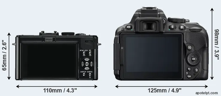 Comparison D-LUX 5 or D5300 rear