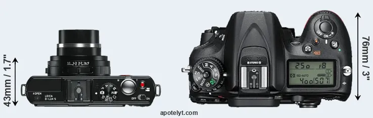 Compare D-LUX 5 versus D7200 top