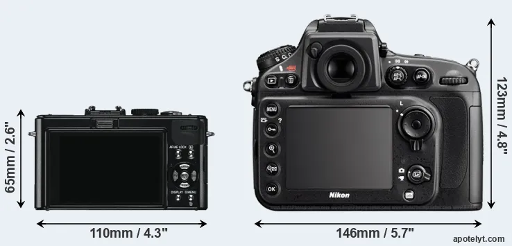 Comparison D-LUX 5 or D800E rear