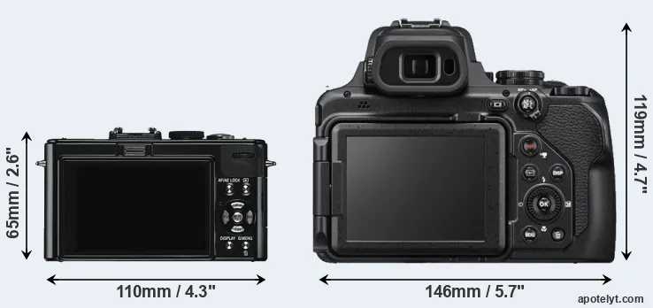 Comparison D-LUX 5 or P1000 rear
