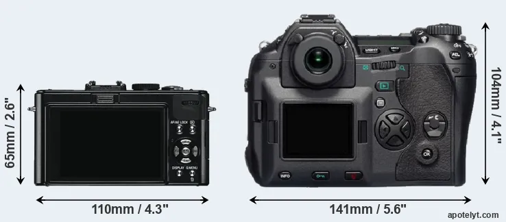 Comparison D-LUX 5 or E-1 rear
