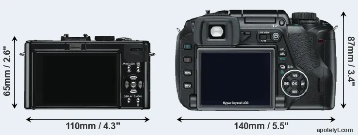 Comparison D-LUX 5 or E-330 rear